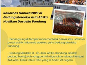 Hanura, Partai Politik Pertama Kali Gunakan Gedung Bersejarah KAA Afrika