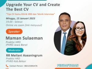 KITAHR Buat Webinar Sharing: Upgrade Your CV & Create The Best CV