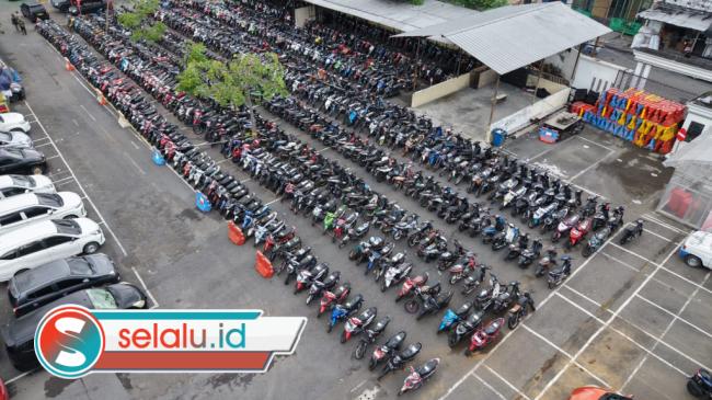 Lebih Dari 900 Kendaraan Hasil Curian di Bazar Ranmor Polrestabes Surabaya Belum Diambil